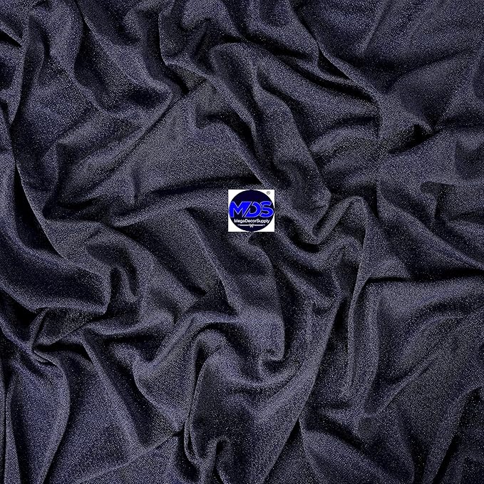 MDS Halloween Chiffon Draping Fabric - 2 Panel, 30" Wide x 50ft Long - Sheer Spooky Arbor & Canopy Drapery for Haunted House Backdrops, Party Ceilings, DIY Costumes & Themed Events - Navy Blue (Pack of 2)