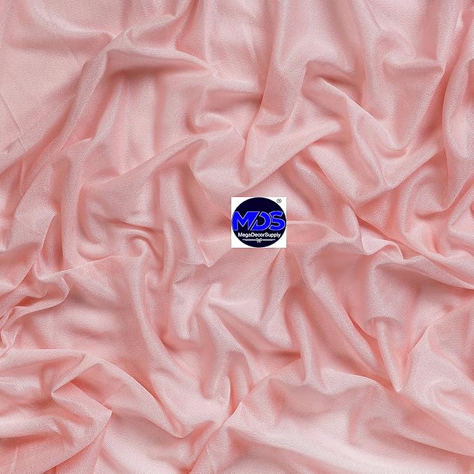 MDS Halloween Chiffon Draping Fabric - 2 Panel, 30" Wide x 50ft Long - Sheer Spooky Arbor & Canopy Drapery for Haunted House Backdrops, Party Ceilings, DIY Costumes & Themed Events - Dusty Rose (Pack of 2)