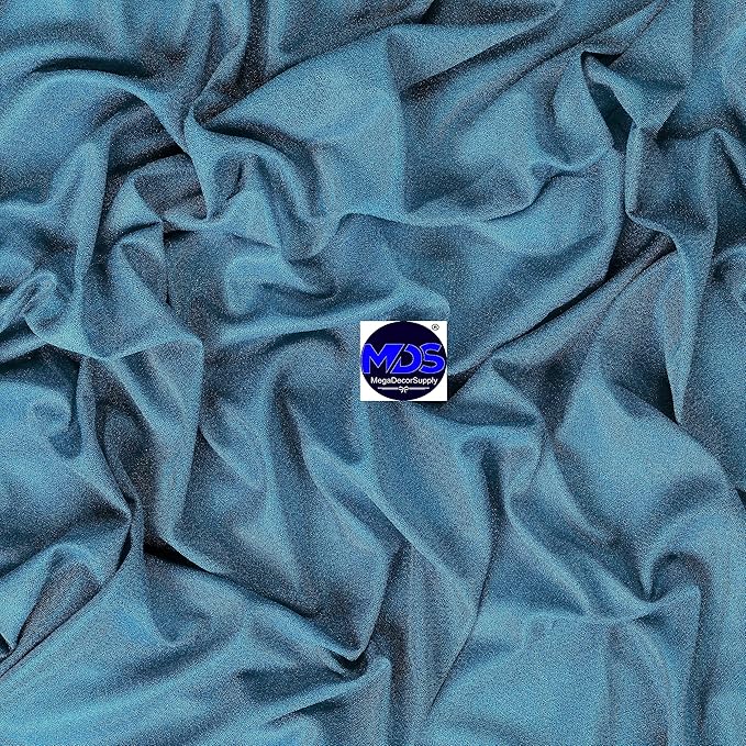 MDS Halloween Chiffon Draping Fabric - 2 Panel, 30" Wide x 40ft Long - Sheer Spooky Arbor & Canopy Drapery for Haunted House Backdrops, Party Ceilings, DIY Costumes & Themed Events - Dark Teal (Pack of 2)