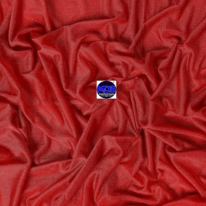 MDS Halloween Chiffon Draping Fabric - 2 Panel, 30" Wide x 100ft Long - Sheer Spooky Arbor & Canopy Drapery for Haunted House Backdrops, Party Ceilings, DIY Costumes & Themed Events - Red (Pack of 2)
